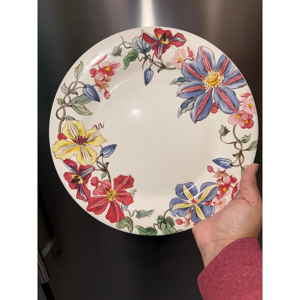 Gien‎ France Clematites Dinner Plate Floral Colorful Dishware Replacement